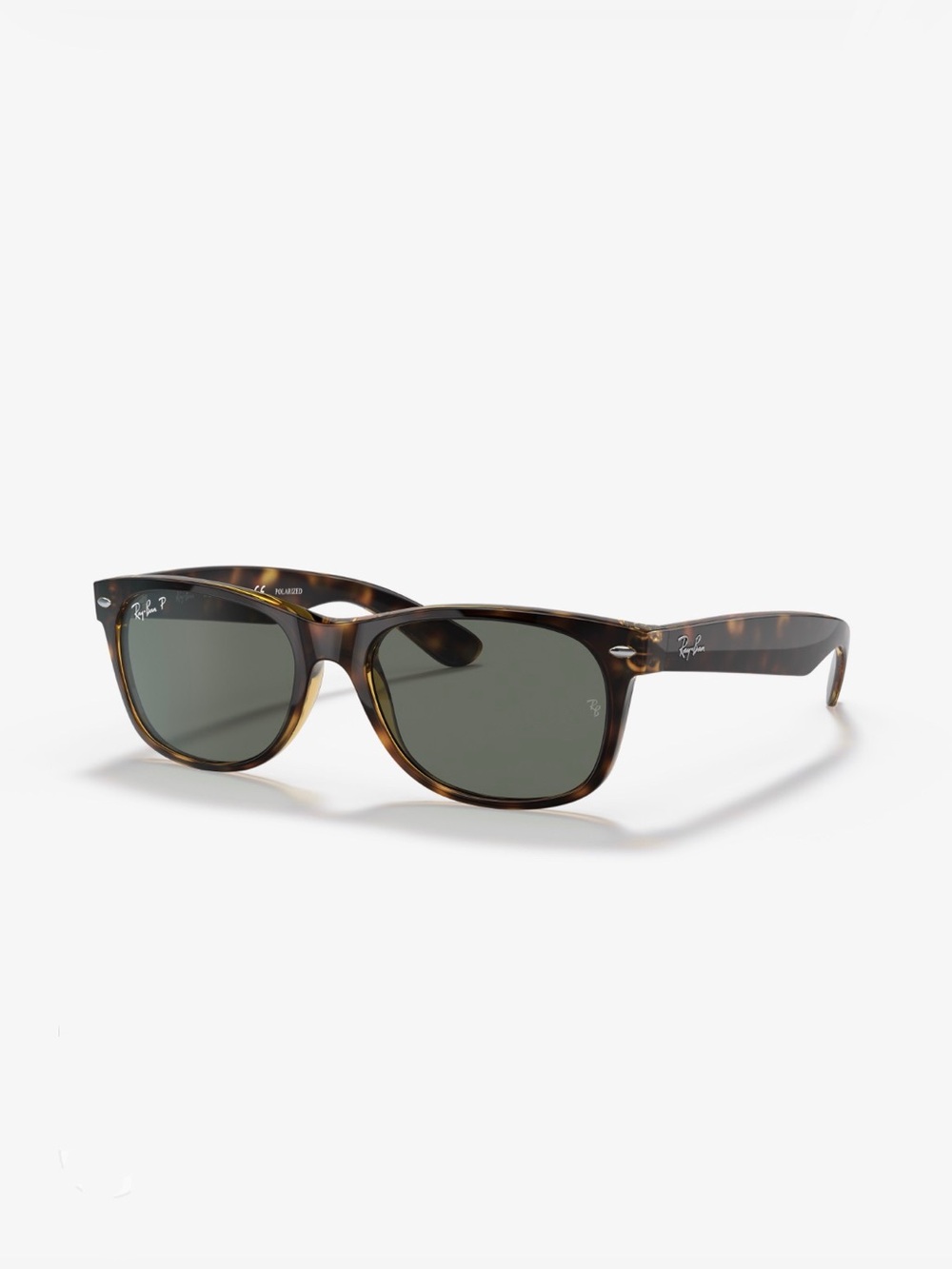 Ray-Ban New Wayfarer Tortoiseshell Sunglasses with Green Lenses